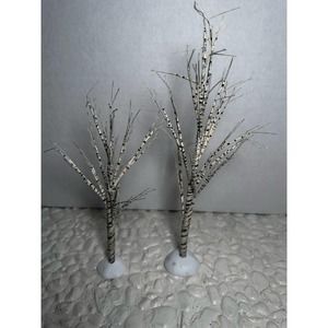 Department 56 5652636 Winter Birch Wrapped Wire Christmas Village Set of 2